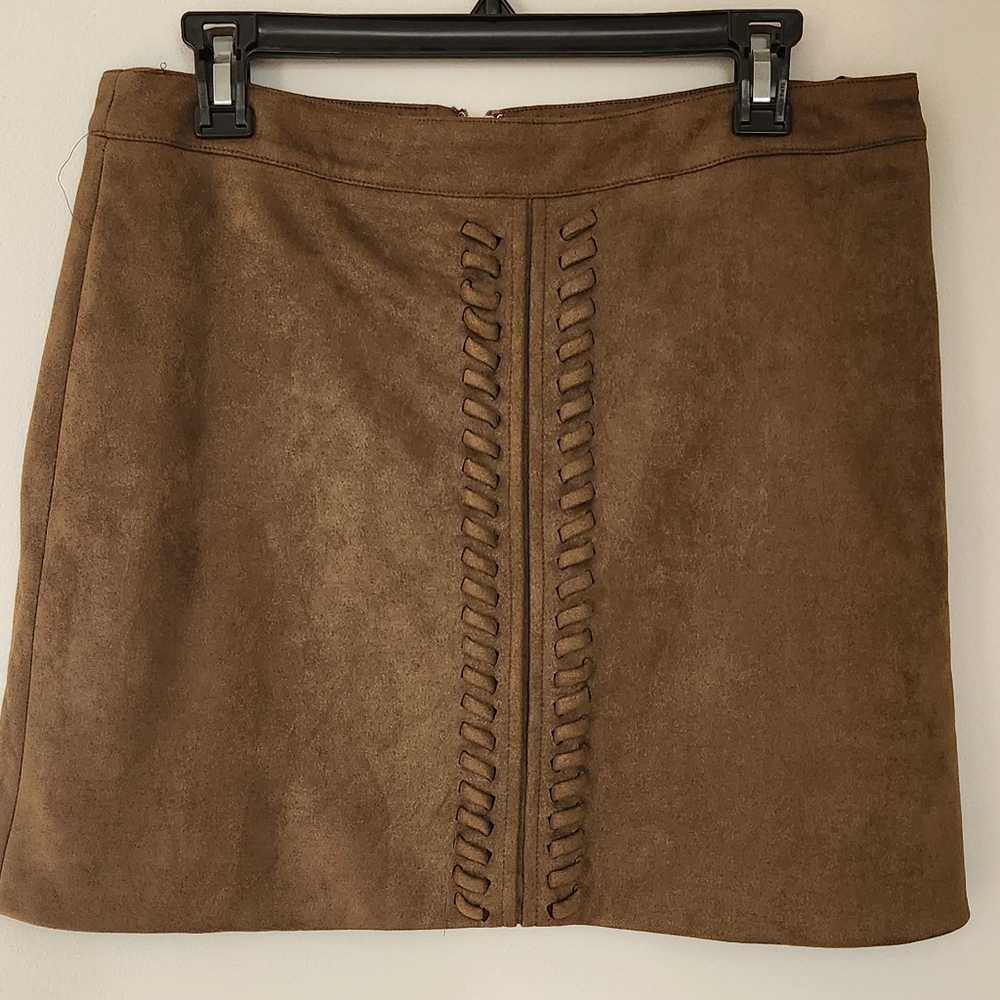 Very J Olive Brown mini Skirt